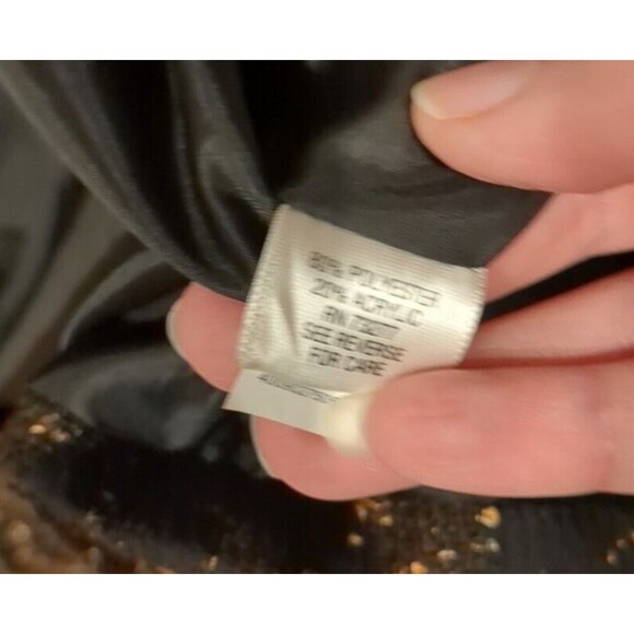 VTG‎ Dana Buchman Women's Jacket Blazer L Brown Black Speck Full Zip Gold Pull - Picture 6 of 13
